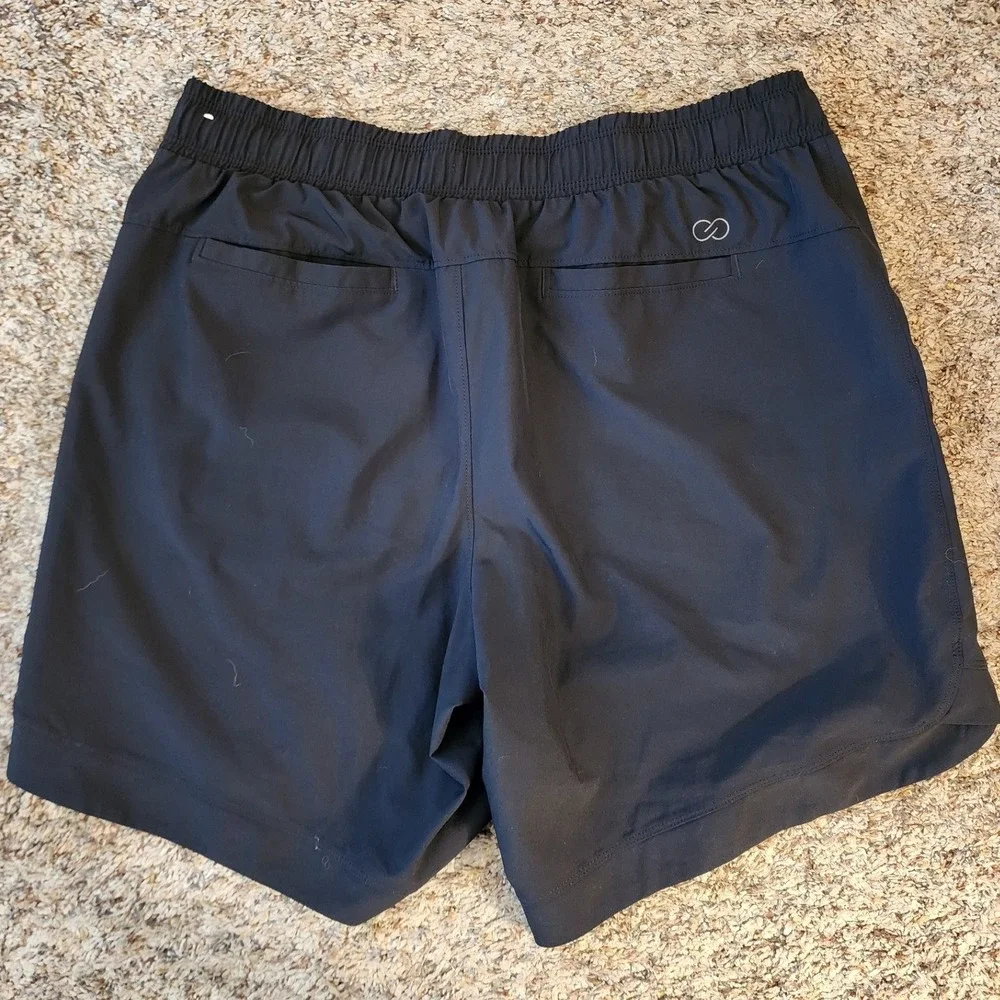 CALIA Women's Sz M Black Athletic Running Shorts Drawstring Waist Pockets